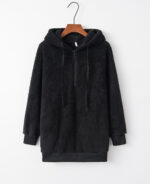 Casaco feminino de inverno com lã sintética