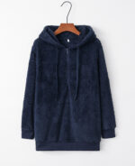 Casaco feminino de inverno com lã sintética